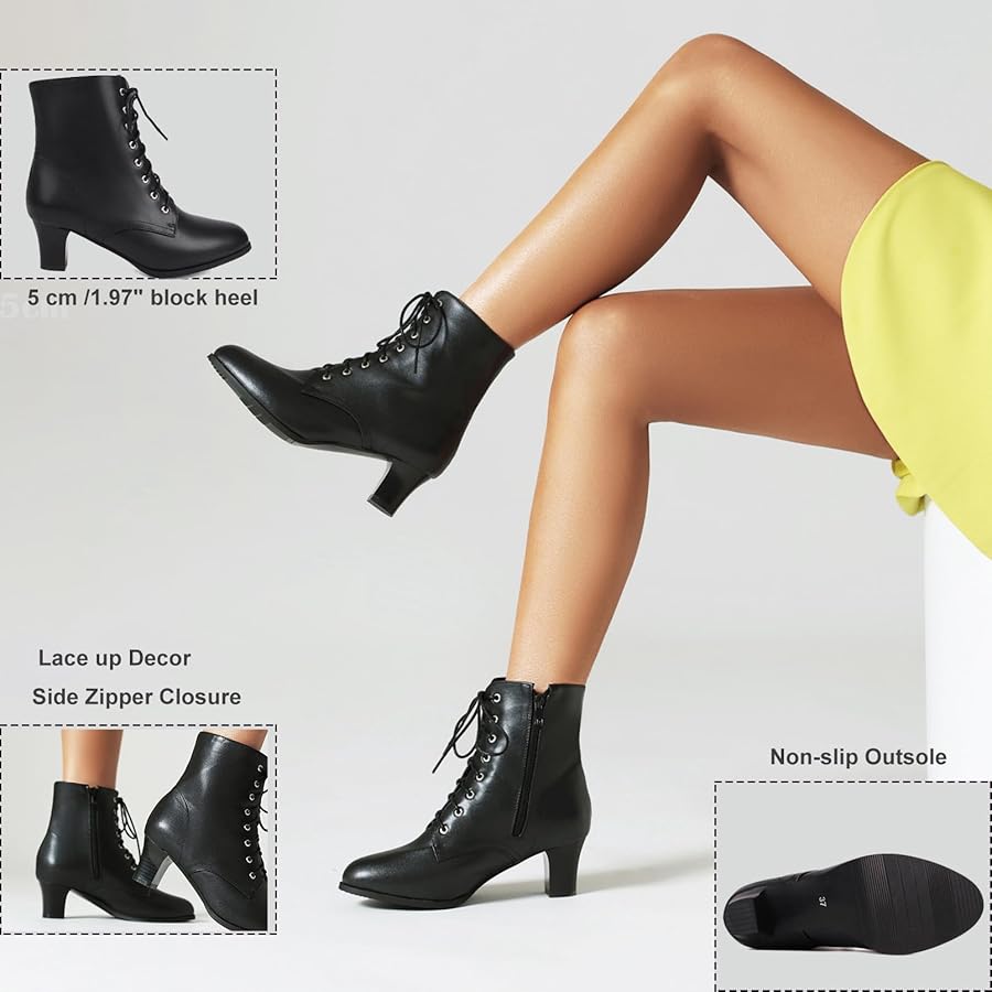 靴 Ameri Vintage UNDRESSED LACE UP BOOTEE Amazon.com | ErikenUrben Women Vintage Victorian Boots Lace